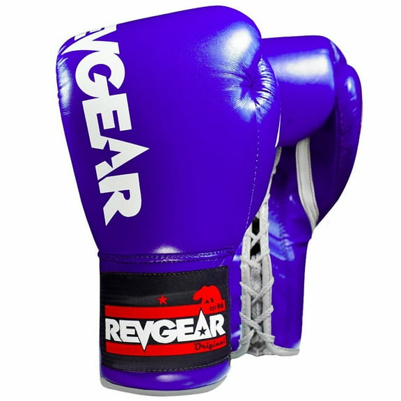 F1 Competitor Lace Boxing Gloves - Blue