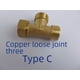 thumbnail image 2 of 4 puntos de cobre Unión de tres vías dientes interiores y exteriores calentador de agua Unión galvanizada tubería de agua de tres vías Unión de accesorios de cobre, 2 of 5