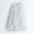 thumbnail image 3 of Beshee Midi Skirt Irregular Mesh Half Length Skirt Women's Multilayer Cake Skirt Poached Long Skirts for Women White L, 3 of 4