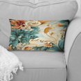 thumbnail image 2 of DESIGN ART Designart "Rustic Paisley Gold Turquoise Gardens I" Floral Printed Throw Pillow 12 x 20, 2 of 5