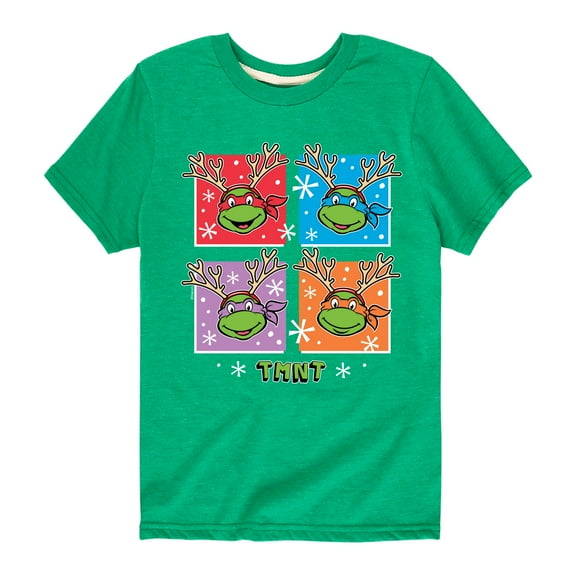 Teenage Muntant Ninja Turtle -  Reindeer Turtles - Toddler And Youth Short Sleeve Graphic T-Shirt
