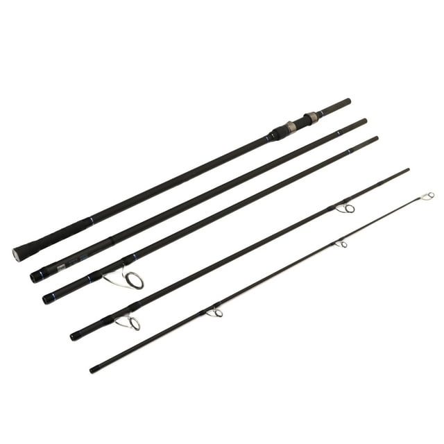 Canne à Pêche Portable Multi-Sections pour la Pêche à la Carpe en Mer et en Rivière avec Guide en Céramique Antidérapant Facile à Installer