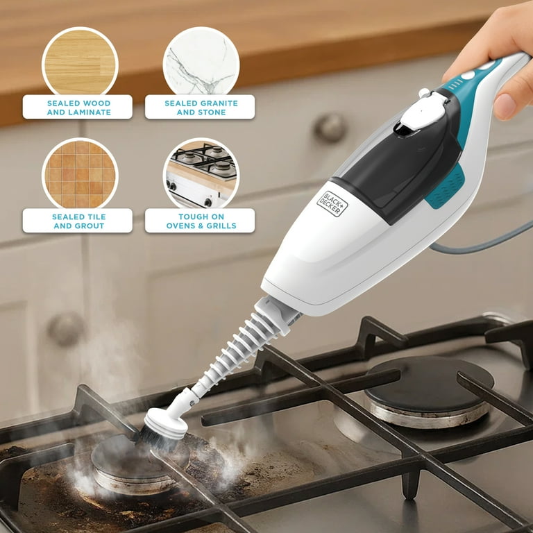 BLACK+DECKER Steam Mop + Cleaner with Handheld & 8 Attachments