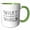 Green/White, variant on 3drose, What a Wonderful World Zen Beautiful Typography Text, Black on White, 11oz Magic Transforming Mug
