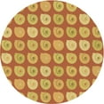 thumbnail image 1 of Ahgly Company Machine Washable Indoor Round Transitional Orange Red Orange Area Rugs, 8' Round, 1 of 7