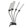 thumbnail image 3 of Luz LED de cultivo, iluminación Flexible de espectro completo de 4 cabezales, lámpara de cultivo de plantas con Clip de atenuación de 5 engranajes con sincronización de 100-240V, enchufe europeo, 3 of 5