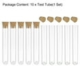 thumbnail image 5 of Uxcell Lab Tube Plastic Round Base Test Tubes with Cork Stoppers 10 Pack 0.47x2.36inch, 5 of 5