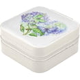 thumbnail image 3 of GZHJMY PU Leather Jewelry Box, Watercolor Hydrangea Floral Heart with Butterflies Travel Jewelry Case Portable Jewelry Organizer Storage Holder Boxes for Necklace Bracelet Earrings Rings, 3 of 7