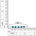 thumbnail image 5 of Gem Stone King 925 Sterling Silver Round London Blue Topaz and White Topaz Tennis Bracelet for Women (3.84 Cttw, Gemstone Birthstone, Fully Adjustable up to 9 inch), 5 of 5