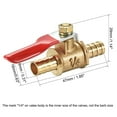 thumbnail image 2 of Uxcell 0.31'' Hose Barb to Hose Barb Air Ball Valve Shut Off Switch Brass Gold Tone 1pcs, 2 of 3