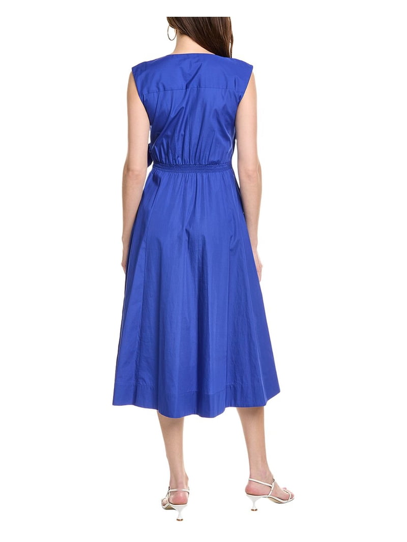 Derek Lam 10 Crosby womens Aimee Midi Dress, 2, Blue - Walmart.com