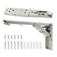 thumbnail image 1 of 2 soportes de estante plegables, soporte de estante triangular plegable de metal resistente y resistente, ahorro de espacio para mesa de banco con tornillos, 1 of 5