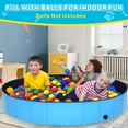 thumbnail image 7 of Foldable Dog Pool,39" Collapsible Dog Kids Swimming Pool for Backyard, Portable Kiddie Pool Hard Plastic,Multifunction Ball Pit Pets Bathing Tub for Kids Baby Toddler Dog, 7 of 7