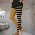 thumbnail image 5 of Women Plus Size Pants New Women's Halloween Striped Leggings Sports Fitness Stretch Pants Casual Tights Cute Graphic Yoga Trousers Yellow L, 5 of 8