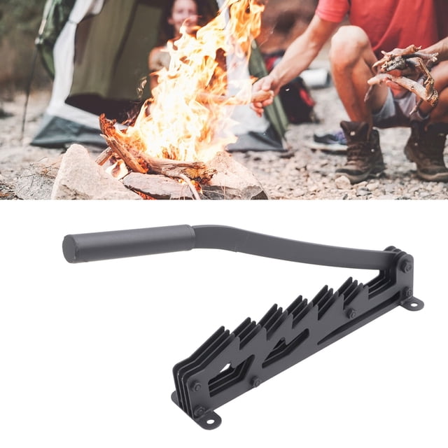 Divisor de leña montado en la pared para, divisor de leña manual Portátil de Estilo extralarto, cortador de leña resistente un mano, Bolsa de Almacenamiento, Guantes para