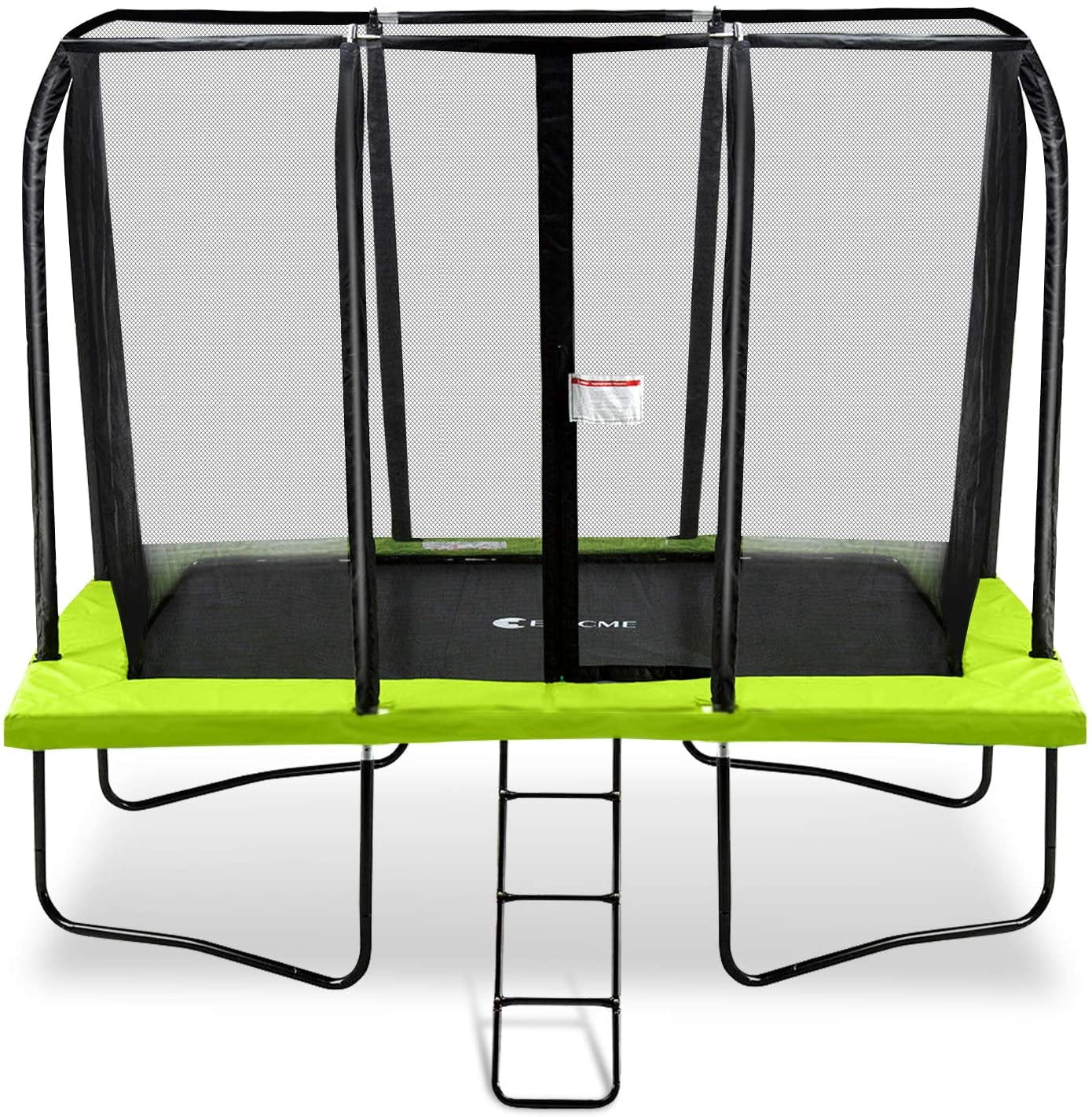 Exacme 7 ft x 10 ft Rectangle Trampoline with Enclosure for Kids (Green