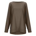 thumbnail image 1 of Wyzesi Chandails en Molleton Femmes Rouge Chandails en Molleton Col Rond Tendance Manches Longues Pull Vêtements 2024, 1 of 7