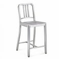 thumbnail image 1 of Tabourets de comptoir moderne Nicer Furniture en aluminium anodisé brossé, 1 of 3