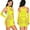 Yellow, variant on HaoXianJian Womens Fishnet Bodystocking Crotchless Bodysuit Tights Soft Nightwear Underwear