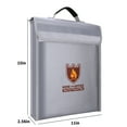 thumbnail image 3 of Upgraded Fireproof Document Bag (2000℉), Manfiter Waterproof and Fireproof Money Bag, Fire Safe Storage for Valuables,Money,Jewelry,Legal Documents, File and Tablet(15×11×2.5”), 3 of 7
