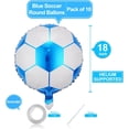 thumbnail image 3 of Yanonmyfd 10 Pack 18 Inch Blue Soccer Foil Balloons Football Helium Metallic Mylar Balloons for Birthday Party Sports Theme World Cup Party Decorations, 3 of 14