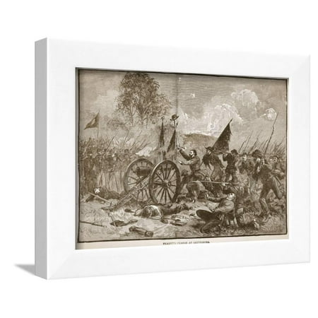 1896 Art - Pickett's Charge at Gettysburg, from a Book Pub. 1896 Framed Print Wall Art By Alfred Rudolf Waud