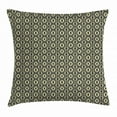 thumbnail image 1 of Geometric Throw Pillow Cushion Cover, Ethnic Wavy Vertical Old Fashion Ornamental Tiles Boho Design, Decorative Square Accent Pillow Case, 16 X 16 Inches, Charcoal Grey Pale Yellow, by Ambesonne, 1 of 2