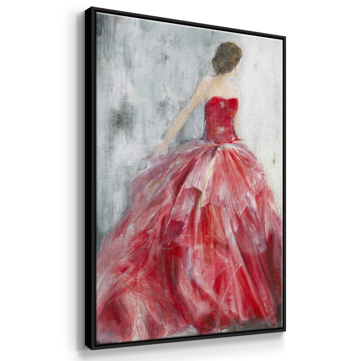 Redowa Framed Premium Gallery Wrapped Canvas - Ready to Hang - 17 x 25 - Black Floating Frame