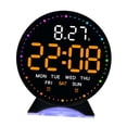 thumbnail image 3 of Reloj despertador digital con función de temporización, para mesita de noche, para decoración del hogar, silencioso, con pantalla LED grande, ideal Negro Naranja, 3 of 8