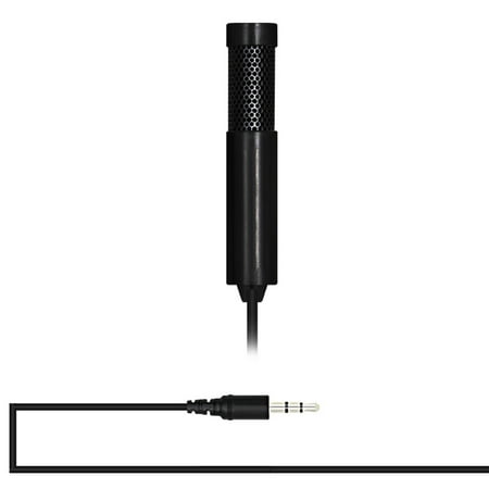 AMZER Mini Professional 3.5mm Jack Studio Stereo Condenser Recording Microphone, Cable Length: 1.5m, Compatible with PC and Mac for Live Broadcast Show, KTV,