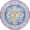 thumbnail image 1 of Unique Loom Tapis de Bordure de Médaillon Revival 5' x 5' Rond Bleu/crème, 1 of 2