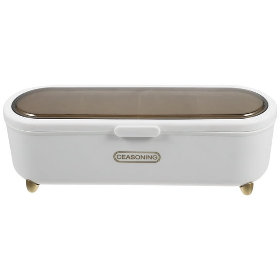 White Kitchen Storage Box for Cutlery and Utensils Made of Plastic Portable and Easy to Use