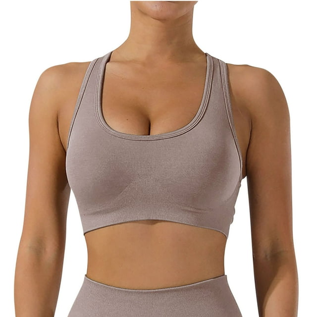 Timegard Sports Bras for Women High Impact Stretch Seamless Breathable Racerback Workout Running Gym Bra