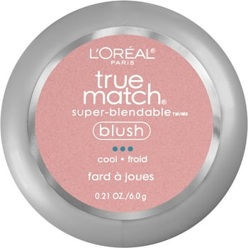 L'Oreal Paris True Match Super Blendable Blush, Soft Powder Texture, Tender Rose, 0.21 oz