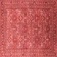thumbnail image 1 of Ahgly Company Indoor Square Oriental Red Industrial Area Rugs, 4' Square, 1 of 4