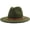 Army Green, variant on Fedora Hats for Men Women Felt Jazz Hat Wide Brim Panama Hat with Belt Buckle