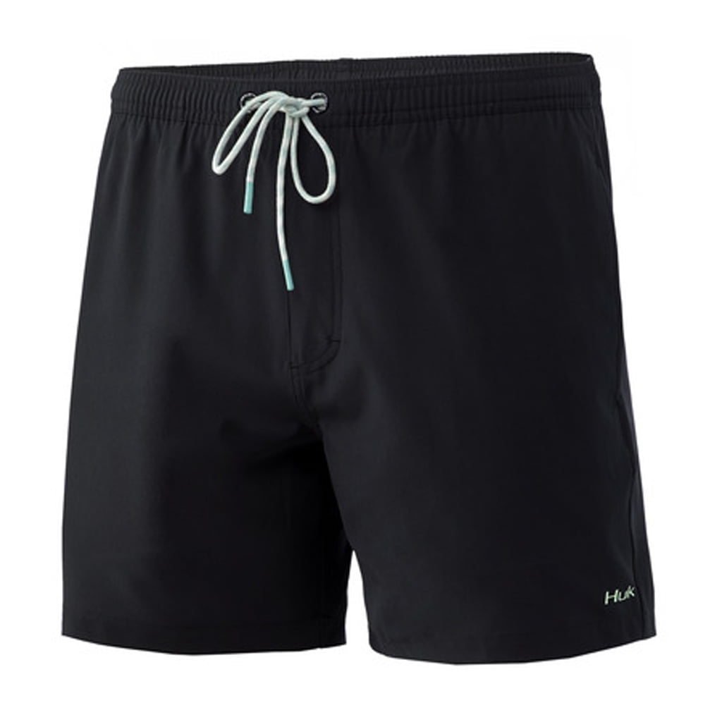 Huk Men's Capers Volley 5.5" Black Large Performance Fishing and Swim