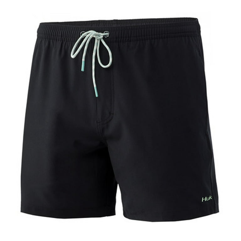 Huk Men's Capers Volley 5.5 Black XXX-Large Performance Fishing and Swim  Shorts 