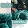 thumbnail image 4 of Floral Comforter Set King Size 7 Pieces Teal Bed in a Bag Comforter Bedding Set Soft Microfiber for All Season with Pillowcases Shams Sheets 90×104, 4 of 8
