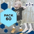 thumbnail image 4 of Yacht & Smith Children & Kids Wholesale Bulk Sports Crew, Athletic Case Pack Socks, by SOCKS'NBULK (60 Pairs White, Kids 4-6 (Shoe size 7-10)), 4 of 7