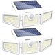 thumbnail image 1 of Luces solares Incx 156 LED, 8 W, 3000 lm, para exteriores, 2 unidades, 1 of 7