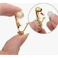 thumbnail image 2 of Clip-on Earring Converters, 12 Pieces Non Pierced Earring Clips with Post Earring Components and 12 Pieces Silicone Earring Pads for Earring Making, Silver and Gold, 2 of 2