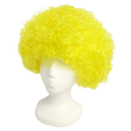 SeasonsTrading Economy Yellow Afro Wig - Halloween Costume Party Wig