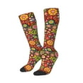 thumbnail image 2 of Daiia Sports Socks Hippie Peace Love Printed Novelty Crew Socks for Men Women Knee High Socks Cotton Socks Soft & Breathable Support Unisex Socks, 2 of 9