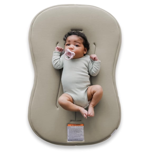 Open Box Snuggle Me® Baby Lounger Curve (0-6 Months) - Premium Organic Cotton with Foam Core, Buttery-Soft & Breathable Infant Lounger with Travel Bag (30 in x 20 in x 1.9 in) - Birch