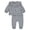 Gray Heather, variant on Modern Moments by Gerber Baby Girl Hacci Outfit Set With Ruffle, 2-Piece, Sizes 0/3 Months -24 Months