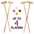Crown Sporting Goods Kids Croquet Set for 4Players Classic Outdoor