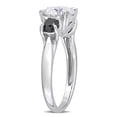 thumbnail image 4 of Everly Women's Created Moissanite and Black Diamond 10K White Gold Engagement Ring, 4 of 7