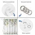 thumbnail image 3 of Eucalyptus Shower Curtain Set - 72" x 78" Washable Bathtub Curtain with 12 Hooks, Sage Green Botanical Weeping Leaf Waterproof Fabric Stall Shower Curtains for Bathroom/Bathtub Décor, 3 of 6