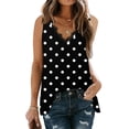 thumbnail image 2 of Camiseta Sin Mangas Para Mujer Tops Sin Mangas Encaje Con Cuello en V Patchwork Día de La Independencia Estampado Sin Mangas Blusa Superior Odeerbi ODB167258, 2 of 5